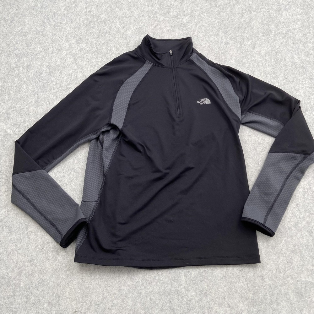 The North Face Shirt Mens Medium Black Flight Series 1/4 Zip Long VaporWick